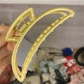 Miniatyrbillede 1 af 4: Hårklemme i Koreansk Stil - Metal Hårklemme Letvægts Holdbar Anti-Glid Design Behagelig At Bære E