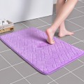 Miniatyrbillede 1 af 5: Tyk koral fleece, langsom rebound absorberende gulvmåtte, skridsikkert tæppe, dør måtte til hjemmet (lilla rombisk, 50*120cm),