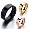 Miniatyrbillede 2 af 4: 1 stk Ring Unisex Rustfrit Stål Spejl Let Finger Ring Til Bryllup Colorful US 9