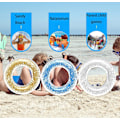 Miniatyrbild 3 av 4: Uppblåsbar pool flyt, genomskinliga flytrör, glitter simring, poolleksaker för sommar simbassäng strandleksak, vattenkul festleksak