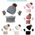 Miniatyrbild 5 av 5: Barnhatt, halsduk, vantar, tredelad jumpsuit, baby vinter varm jumpsuit, svart - svart