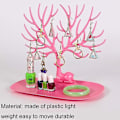 Miniatyrbillede 4 af 4: Plastik Smykketræ Display Stativ, Hjortetræ Smykke Display Stativ Ørering Halskæde Holder Smykke Opbevaring Holder Stativ, Pink