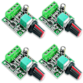 Miniatyrbild 1 av 5: 4 stycken PWM-hastighetsregulatorer, 1.8v 3v 5v 6v 12v 2a 1803bk DC-motorhastighetsregulator, justerbar drivströmbrytare med självrestaurerande säkring