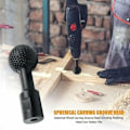 Miniatyrbild 4 av 5: 10Mm Sfäriskt Träspår Carving Verktyg Fil Rotations Boll-Forma Fräs Verktyg Trä Carving Fil Borr Bits Slip Huvud