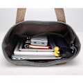 Miniatyrbillede 5 af 5: Dametasker i Canvas Skuldertaske Retro Casual Håndtasker Arbejdstaske Tote Punge A916-354 grey