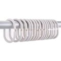 Miniatyrbild 1 av 5: Piao 30-pack Duschdraperiringar Gardin C-ringar Hängare Badrumsdraperi Loop Clip Slide (transparent) White