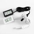 Miniatyrbild 3 av 5: LCD Digital Tuner Inbyggd Termometer Hygrometer med Extern Sonda för Brooder Akvarium Fjäderfä Reptil Svart -