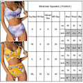 Miniatyrbild 3 av 3: Kvinnors Tie Dye Push Up Padded Bikini Set Hög Midja Baddräkt Strandkläder Multicoloured S