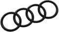Audi Ringer Svart Edition Emblem Blackline Logo Svart 27.3cm