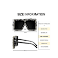 Miniatyrbilde 2 av 4: Flate Topp Kvadratiske Krystall Solbriller Unisex Retro Anti-UV Bling Solbriller