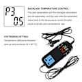 Miniatyrbillede 4 af 5: Mh-2000 Ac90v~ 250v Kvalitets Elektronisk Termostat Led Digital Opdrætstemperaturstyring Med Stik