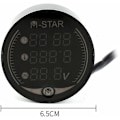 Miniatyrbild 3 av 5: In 1 MTB Voltmeter + Elektronisk Klocka + Termometer + Stoppur Digital LED Temperatur Spänningstestare, Svart