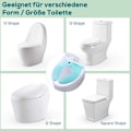 Miniatyrbillede 5 af 5: Børnefoldbar rejsetoiletreduktion bærbar babytoiletsæde komfort PP-materiale med 4 skridsikre silikonepuder og 1 taske