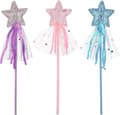 3 Pak Glitterende Stjernetryllestav Prinsesse Engel Fe Stjernetryllestav Pige