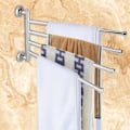 Miniatyrbilde 2 av 3: Håndkleholder, Håndkleholder, Svingbar Veggmontert Håndkleholder med 4 Svingbare Stenger for Hjem, Kjøkken, Bad