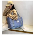 Miniatyrbillede 5 af 5: Stor Rejsetaske Duffel Tote Bag Med Tør/Vådt Adskillelse Lomme, Letvægts Og Nem At Bære På Blå