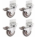 Miniatyrbilde 1 av 5: Pcs Møbelhjul L, 50mm Svingbart Hjul, Svingbart Hjul med Bremse, for Barne seng, Skap, Møbler, Bord, Lastkapasitet