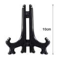 Miniatyrbillede 4 af 4: Piao 12 stk. Plastik Staffeli Pladeholdere, Pladeholdere, Foldbare Plader, Display Stativer Til Præsentation Af Samlingsplader, Skålholdere, Bøger, P Black 4 inch