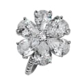 Miniatyrbillede 2 af 2: Trendy Blomster Cubic Zirconia Ringe til Kvinder Bryllup Forlovelse Finger Smykker Gave US 7
