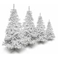 Miniatyrbild 2 av 2: Konstgjort Julgran, PVC Plast Vit Julgran, 2 st 60cm LYCXAMES