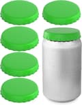 Silikonlock för Sodaburkar (6-pack, Grön) - Burklopp - Burkkorkar -