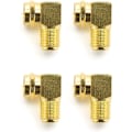 Miniatyrbild 4 av 5: 4-pack Höger Vinkel Tumme F-Huvud Adapterkabel TV-Box Konverteringsadapter för Hemmet