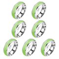 Miniatyrbillede 3 af 3: Enkel Unisex Lysende Ring i Solid Farve - Mode Smykketilbehør Yellow US 12