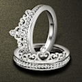 Miniatyrbilde 2 av 5: Legering Ring Solid Avtakbar Krone Avtakbar Krone Dame Ring Til Bryllup Platinum US 9