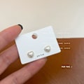 Miniatyrbillede 1 af 4: Øreringe Perle Hjerte Stud Fashion Smykker Ac7963
