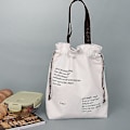 Miniatyrbild 2 av 4: Canvas Lunch Bag Tjock Aluminiumfolie Foder Box Kylare Handväska Picknick Middag Behållare Matförvaring
