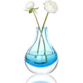 Miniatyrbild 1 av 5: Vas hemdekoration blomma glas bröllop fest dekoration prydnader (blå, 13,5 cm)