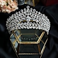 Miniatyrbillede 2 af 3: Brudekrone Hovedbeklædning Retro Simpel Hovedbøjle Luksus Legering Krone Bryllup Fødselsdag Hår Tilbehør Til