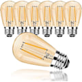 Pikkukuva 1 / 5: Led E27 S14 2w, Lämmin Valkoinen 2700k Retro Lamput, Lasinen, Ulkokäyttöön Sopiva, Vaihtolamppu, Ei Himmennettävissä, 6 Kpl Pakkaus