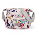 Miniatyrbillede 2 af 3: Afslappet nylon blomster skuldertaske til kvinder crossbody taske messenger tasker rejse håndtasker med justerbar rem vandtæt A916-342 A