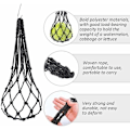 Pikkukuva 3 / 5: Heinäsyöttölaitteet, Nylon Chicken Fruit ja Vegetable Mesh Bag Hay Rack Kanan Coop Uusiokäyttöinen 57cm 2 kpl Musta
