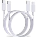 2 x 60W snabbladdningskabel USB-C - USB-C för iPhone 15 /16 Samsung etc.