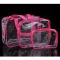 4-i-1 Transparent Necessärset, Rosa Rosa