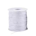 Hvid Nylonbeklædt Elastisk Tråd – 50 meter, 0,6 mm til Smykker og