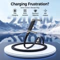 Miniatyrbilde 4 av 5: Ladekabel med stativ, 2 x 240W hurtiglading Type-C til Type-C datakabler
