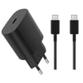2st Samsung Laddare Snabbladdare - Adapter + Kabel 25W USB-C 2m Svart