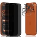 iPhone 17 Pro Sekretessskärmskydd (2-pack) och Linsskydd (2-pack) - 9H Härdat Glas - Ultrahög Kvalitet 3D