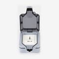Miniatyrbild 5 av 8: Utomhusvägguttag med lock IP66 Eluttag 16A 250V Grå Grå
