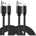(2st) Laddningskabel för Samsung Galaxy S25 S24 S9 S10 S20 S21 S22 S23 och iPhone 15 16 17 PRO PLUS MAX - (2 Meter) (2-PACK-FS- (2-pack) 2 meter