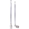 (2-pak) BNC-radioantenne med BNC-hanstikadapter, teleskopisk rustfrit stål