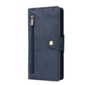 Google Pixel 6A Etui PU Læder Magnetisk Flip Wallet Etui med Lynlås Kortholder (Blå)