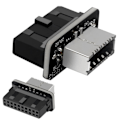 Miniatyrbild 3 av 5: Usb 3.0 intern header till Usb 3.1/3.2 Type C front Type E adapteromvandlare A