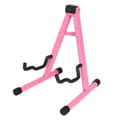 Gitarrställ Fällbart A-ram Golv Universellt Metall för Akustiska Klassiska Elektriska Basgitarrer Banjo Ukulele Bärbart Pink 30x25x37cm