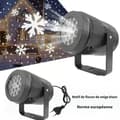 Julelysprojektor med snefnugsmønster | 270° vidvinkel LED-belysning | Perfekt til julepynt Snowflake pattern