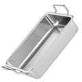 Serveringsbrickor Non-stick Multifunktionell Rostfritt Stål Rektangulär Metallbricka för Kök Silver 2