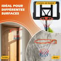 Miniatyrbillede 2 af 5: 45 cm basketballkurv - Stål og polyester - Dobbeltfjeder - Indendørs/Udendørs - Sort/Orange
